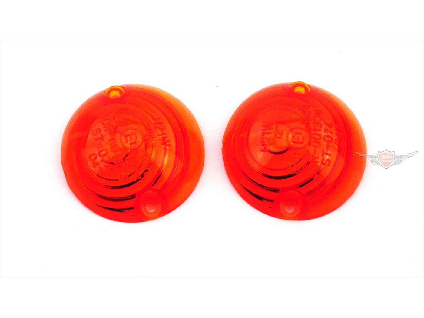 Diverse / Import Sada sklíček blinkrů Býčí oko pro Zündapp KS 100 GS 125 Maico Hercules MG00053132