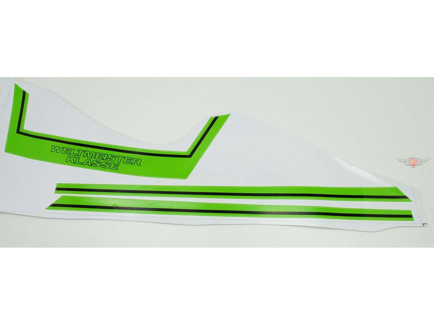 Diverse / Import Sada samolepek mistr světa na zadní sedlo zelená pro Kreidler Florett RS RMC K54 MG00083254