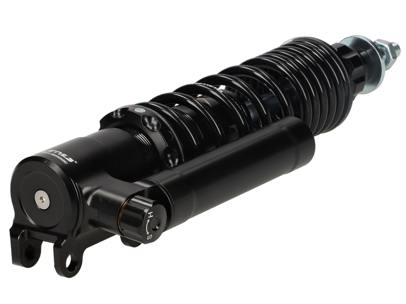 Přední tlumič BGM Pro černý 226 mm SC/F16 Competition pro Vespa GTS 125-300 Keyless 2023- BGM7756B