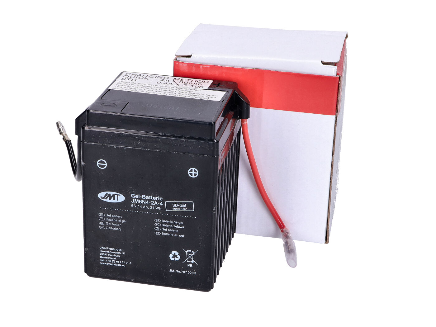 Diverse / Import Gelová baterie 6 Volt 4 Ah elektrická 6N4-2A-4 pro Honda MB MT CB Monkey CY XL Z moped MGL-00042142