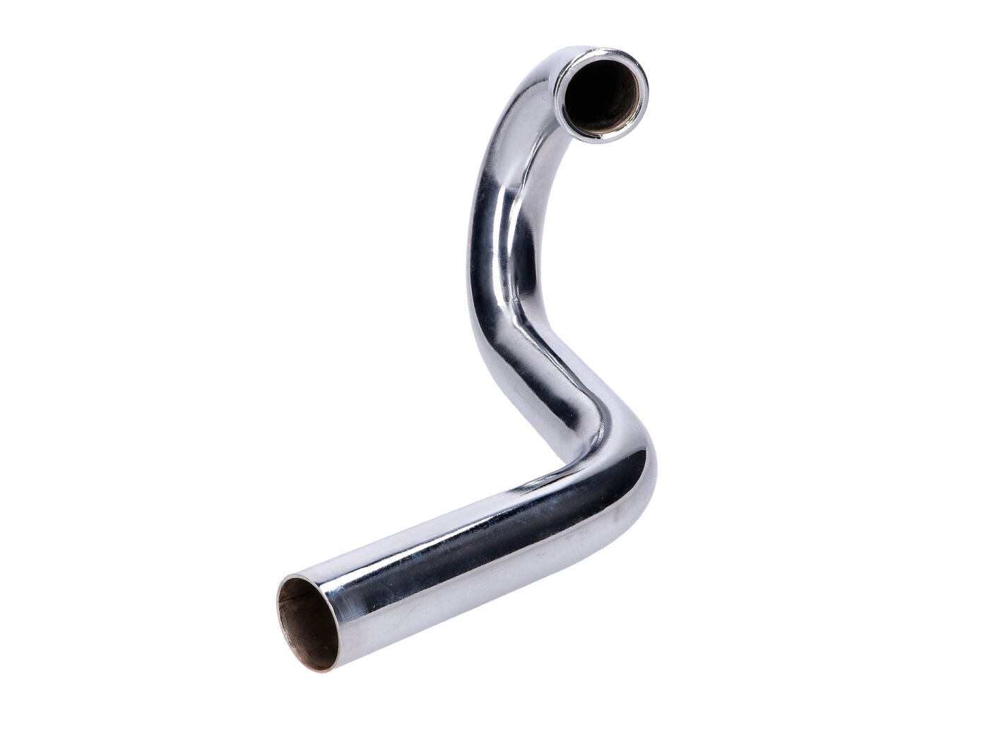 NTS Parts Výfuková příruba zvýšená 32 mm 320 mm chrom pro Hercules K 50 RX, RE, SB, DKW, KTM MG00001424