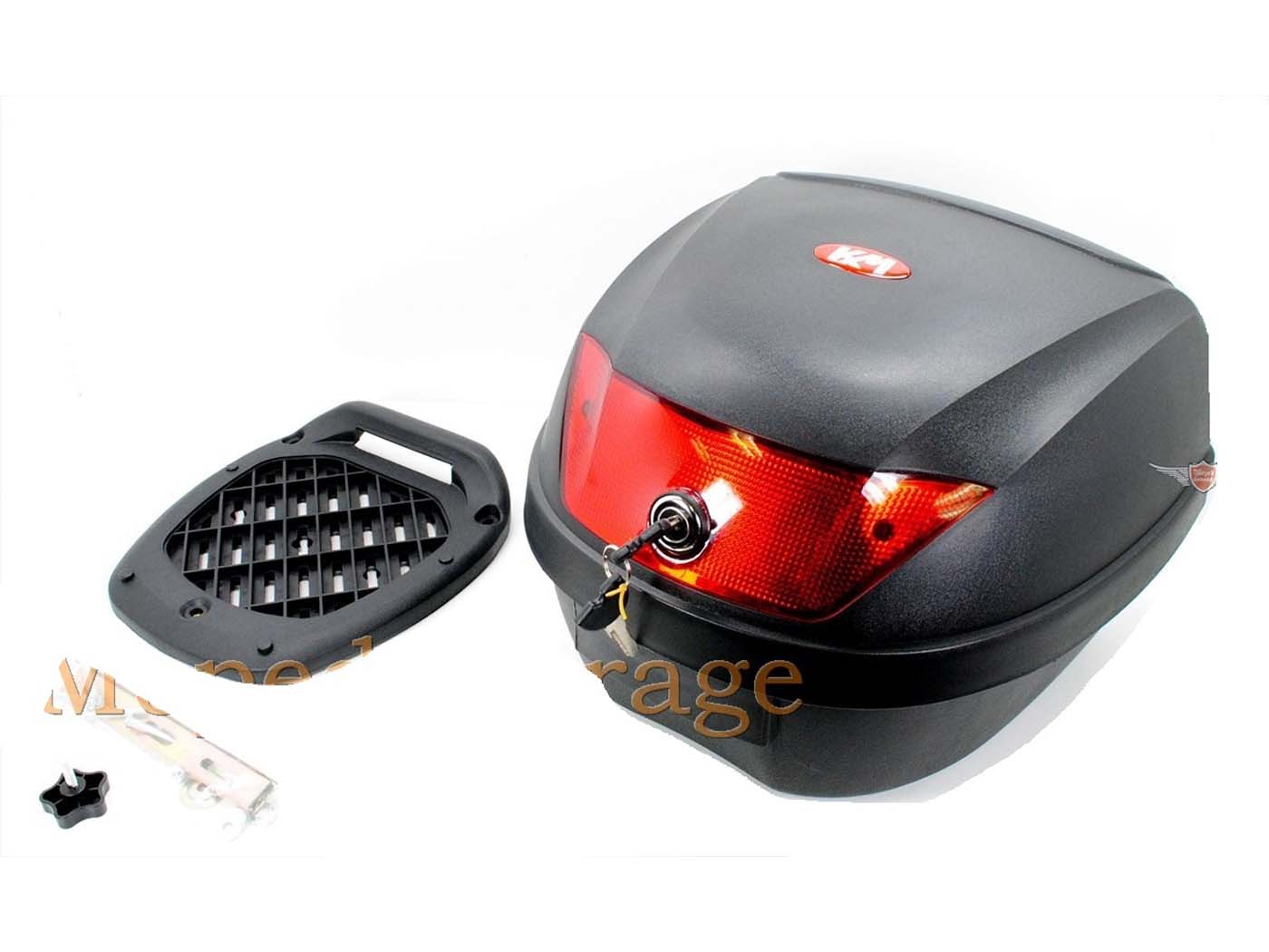 Diverse / Import Topcase černý 28 l uzamykatelný s montážní sadou 420×280×380 mm pro Zündapp, Kreidler, Hercules, Puch, Simson MG00008798