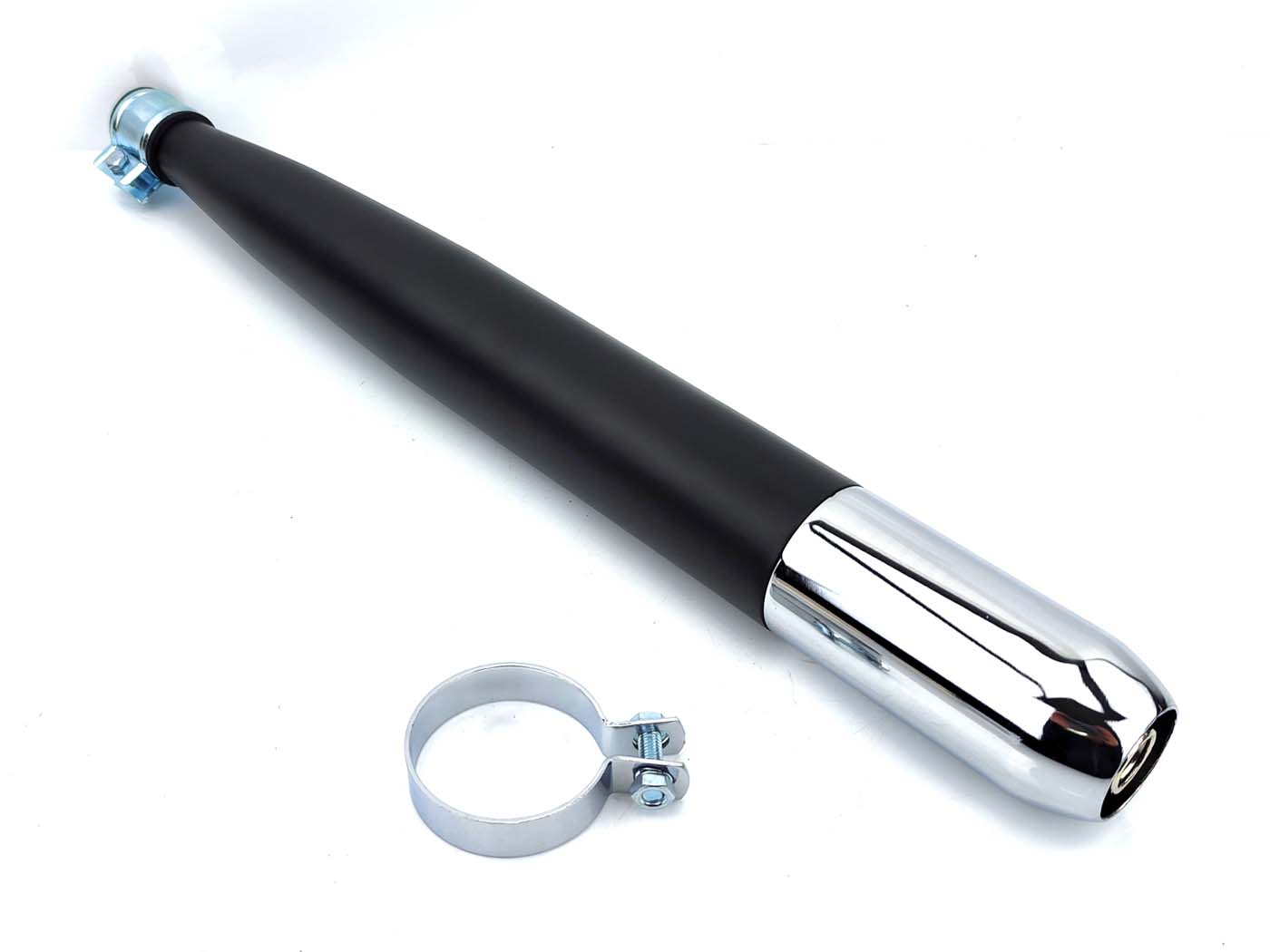 Diverse / Import Výfuk černý chrom 60mm 28mm 560mm pro Kreidler Flory MF, Hercules Prima M, KTM, DKW, Rixe MG00011159