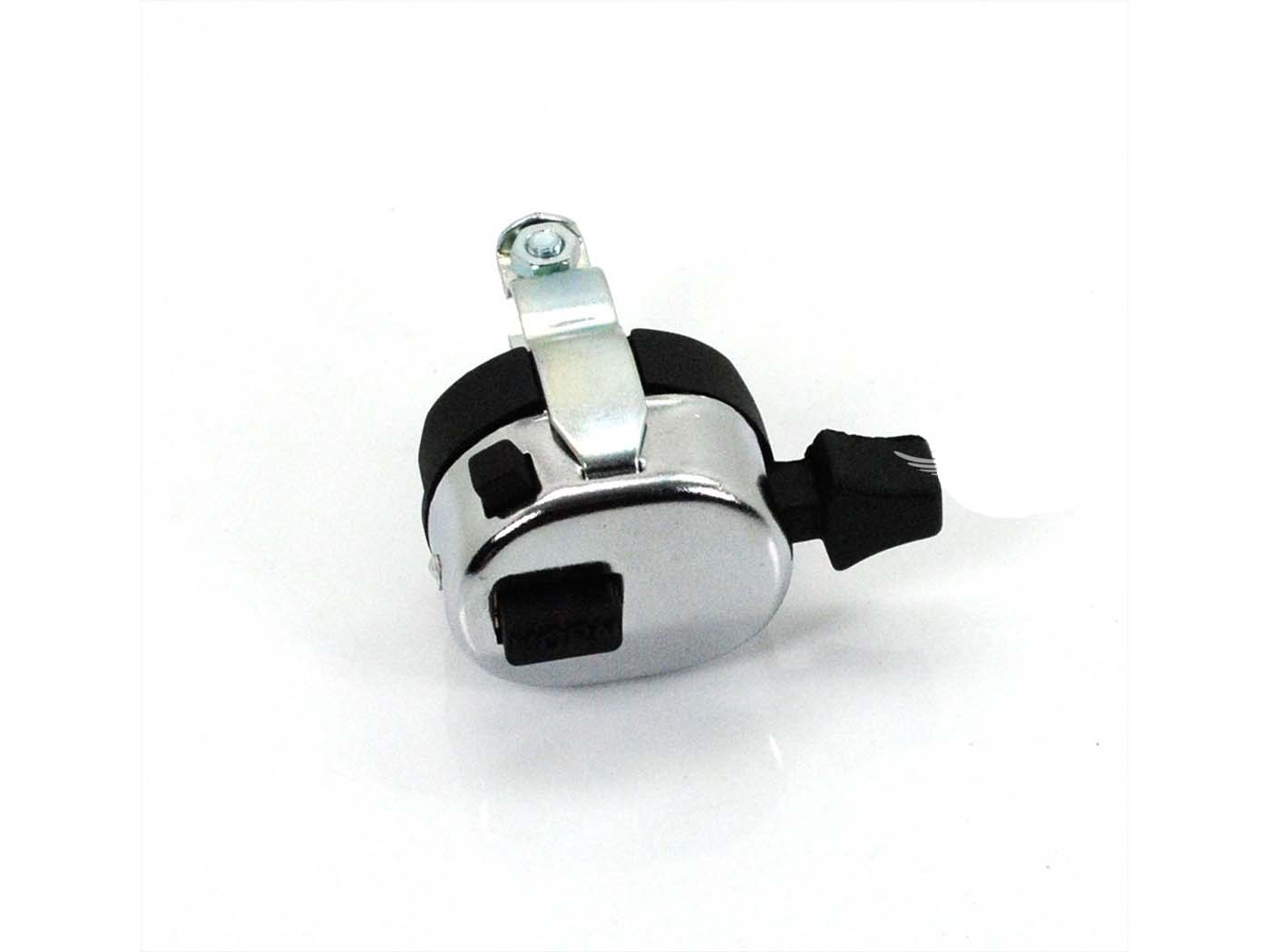 Diverse / Import Plastové pouzdro spínače, matně černé, s chromovanou montážní objímkou, pro Zündapp, Kreidler, Hercules, Puch, DKW, KTM, Rixe, Sachs, Simson MG00054155