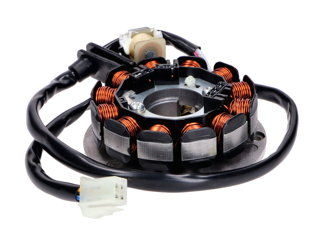 101 Octane Stator alternátoru 12 pólů pro Minarelli AM6 Euro4 Euro5 54211