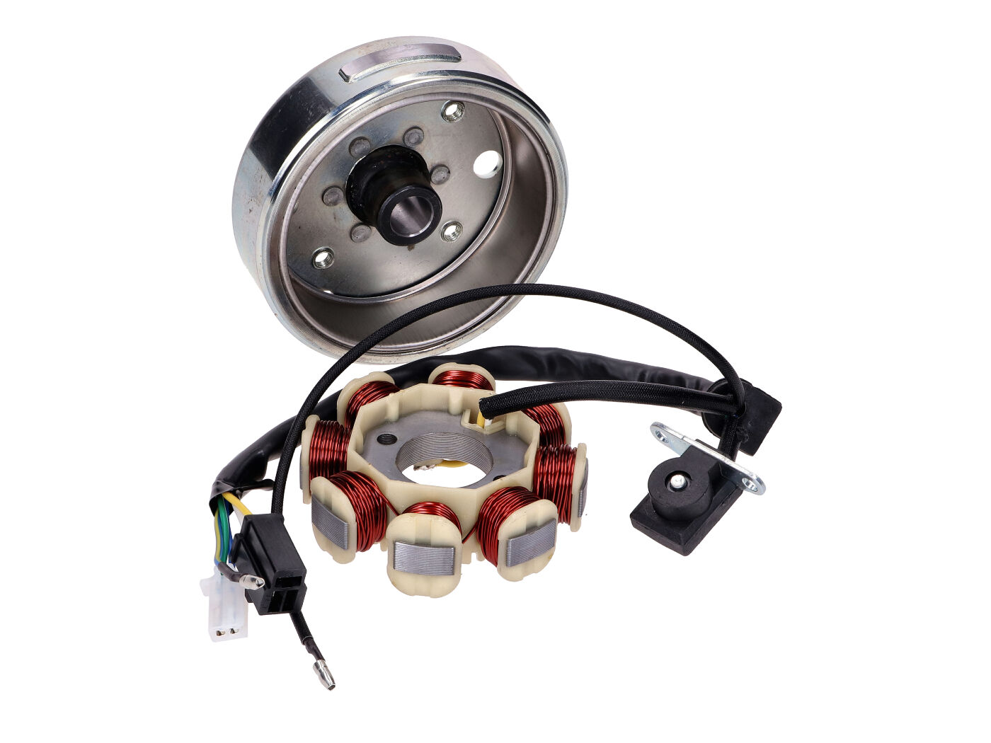 OEM Standard Stator alternátoru včetně setrvačníku pro China 4-takt GY6 Euro4 25 km/h 54212