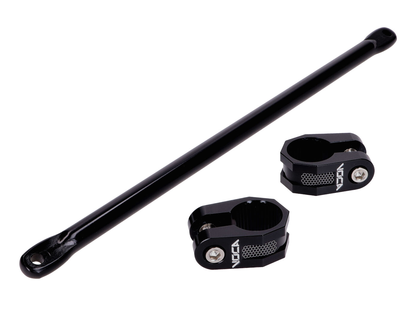 Objímka řídítek s výztuhou VOCA Racing CNC černá VCR-SD900.RBK/BK