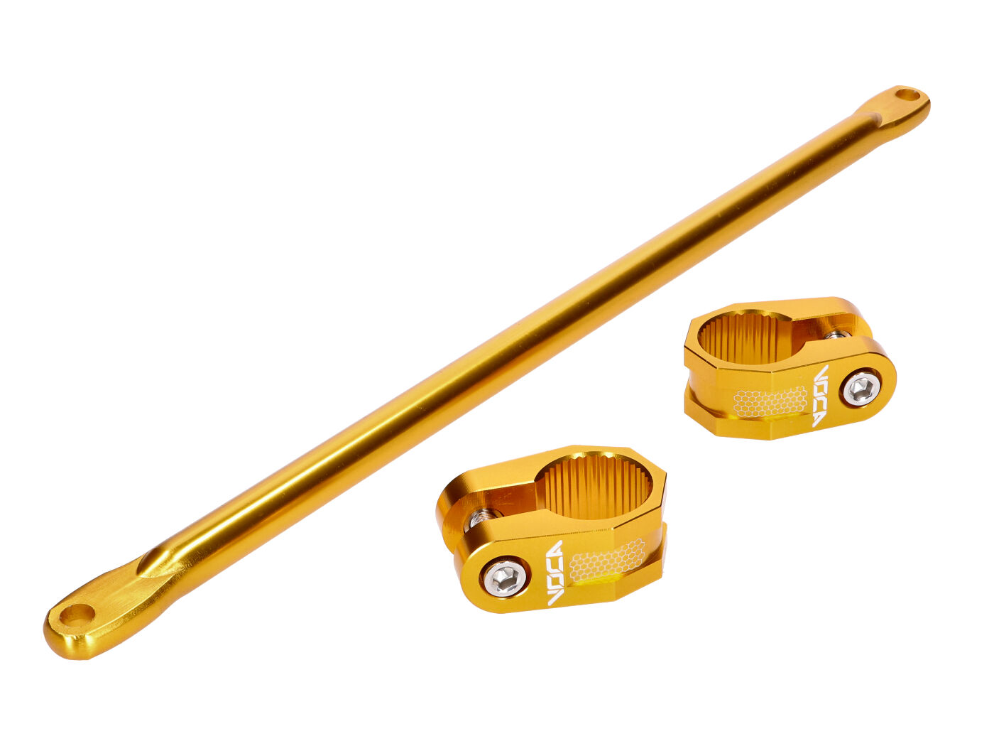 Objímka řídítek s výztuhou řídítek VOCA Racing CNC zlatá VCR-SD900.RBK/GO