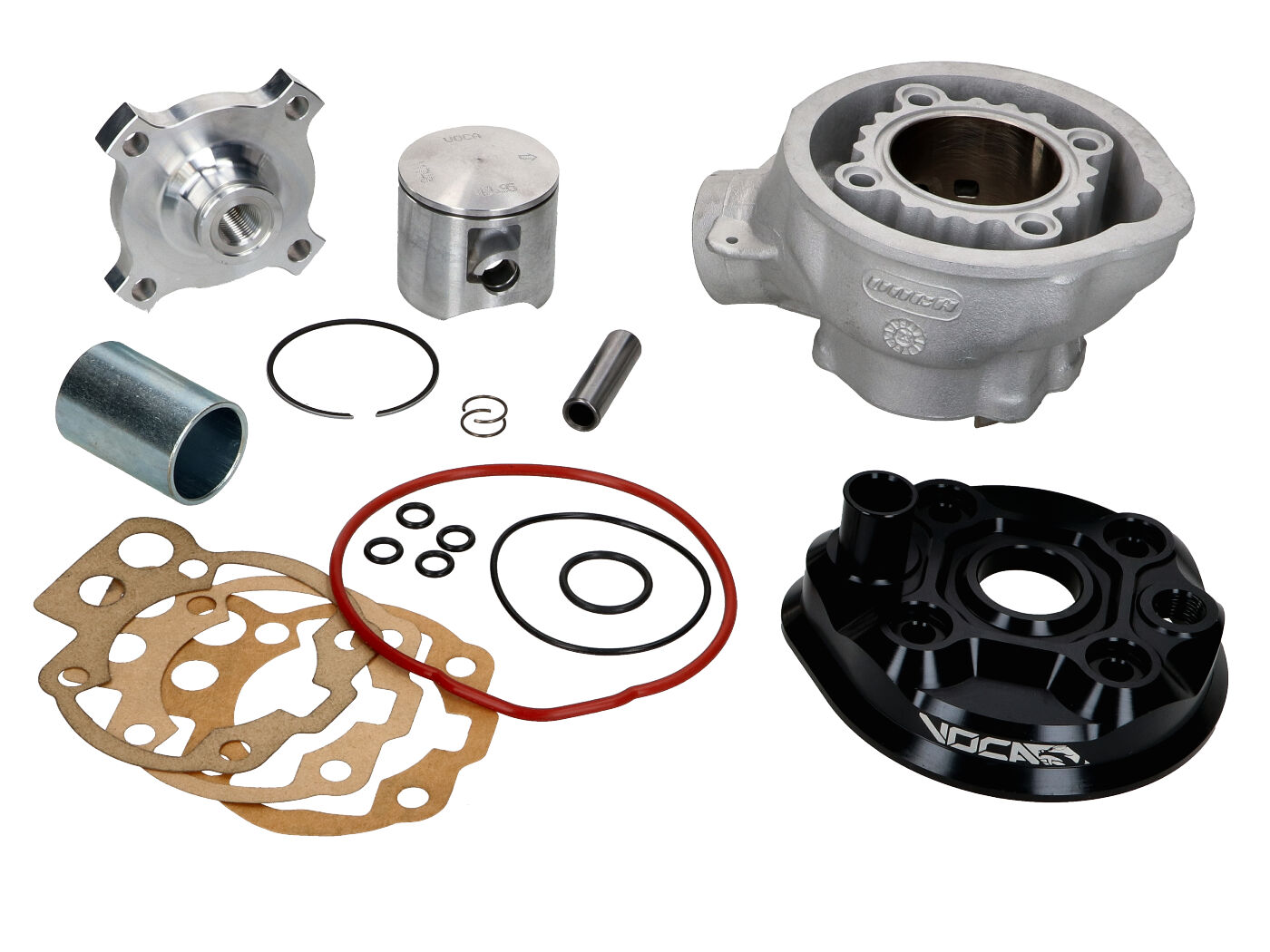 Voca Racing Sada válce Voca Bestia calotte černá 80 ccm d.50 mm pro Minarelli AM6 VCR-RD1188.80.CYL/BK