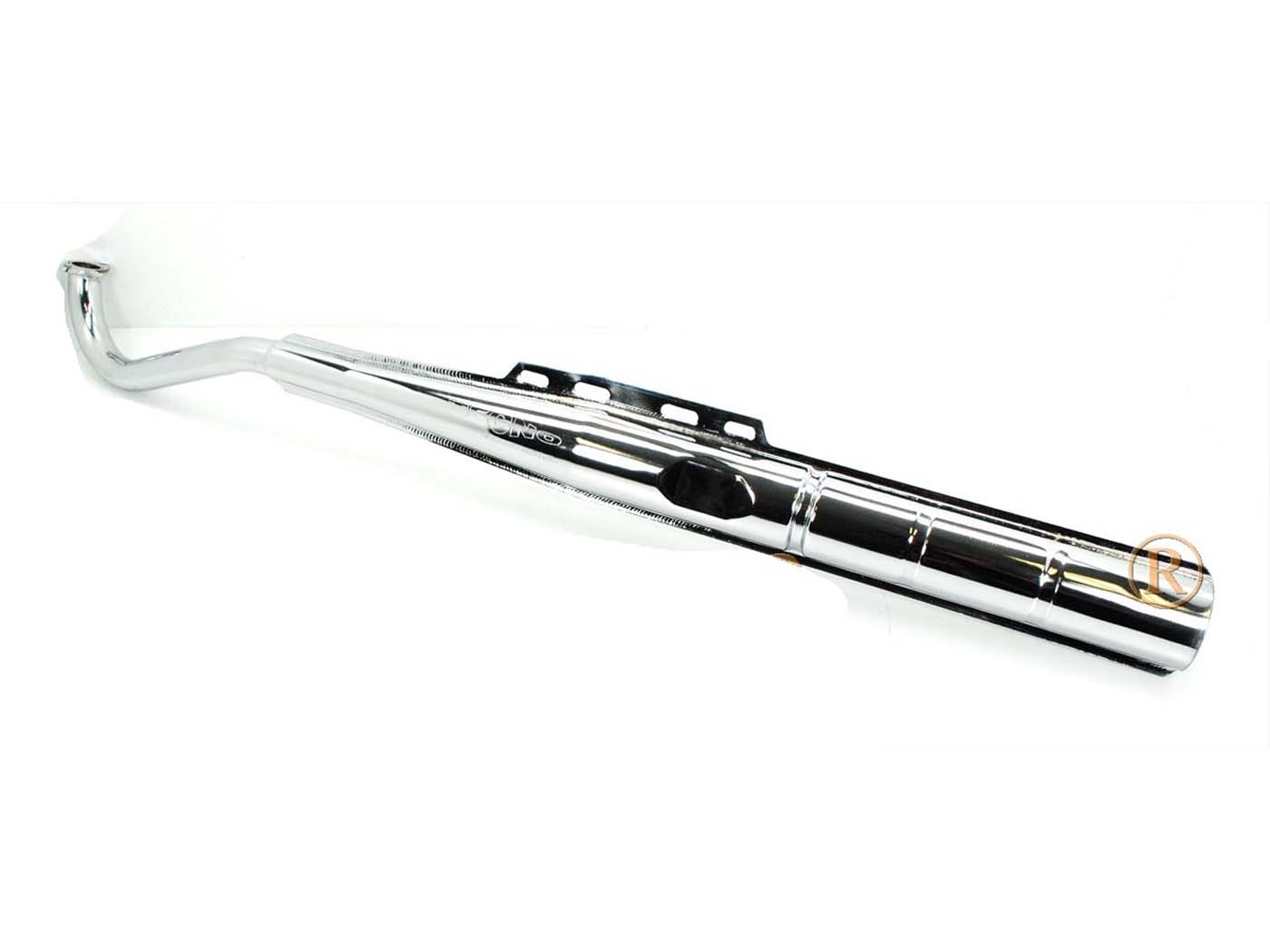 Diverse / Import Výfuk Jamarcol chromovaný vložka tlumiče s přírubou 28 mm pro Moped, Moped, Mokick MG00001167