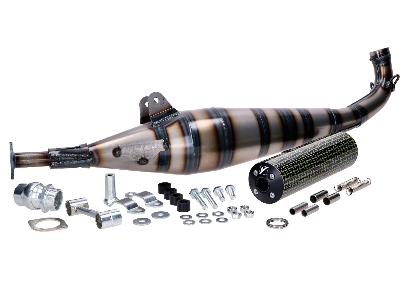 Výfuk Yasuni Carbon Kevlar pro Peugeot 103 SP, Vogue YA1001-4TCK