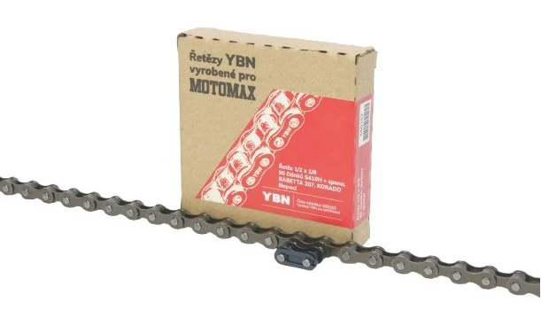MOTOMAX, s.r.o. Řetěz 1/2 x 1/8 - 90 článků, YBN-MOTOMAX S410H + spona, BABETTA 207, KORADO šlapací  *M