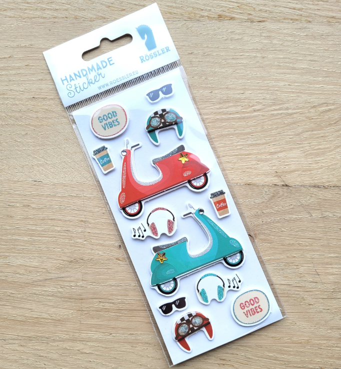 Sada samolepek RÖSSLER s motivy skútru Vespa 95153442
