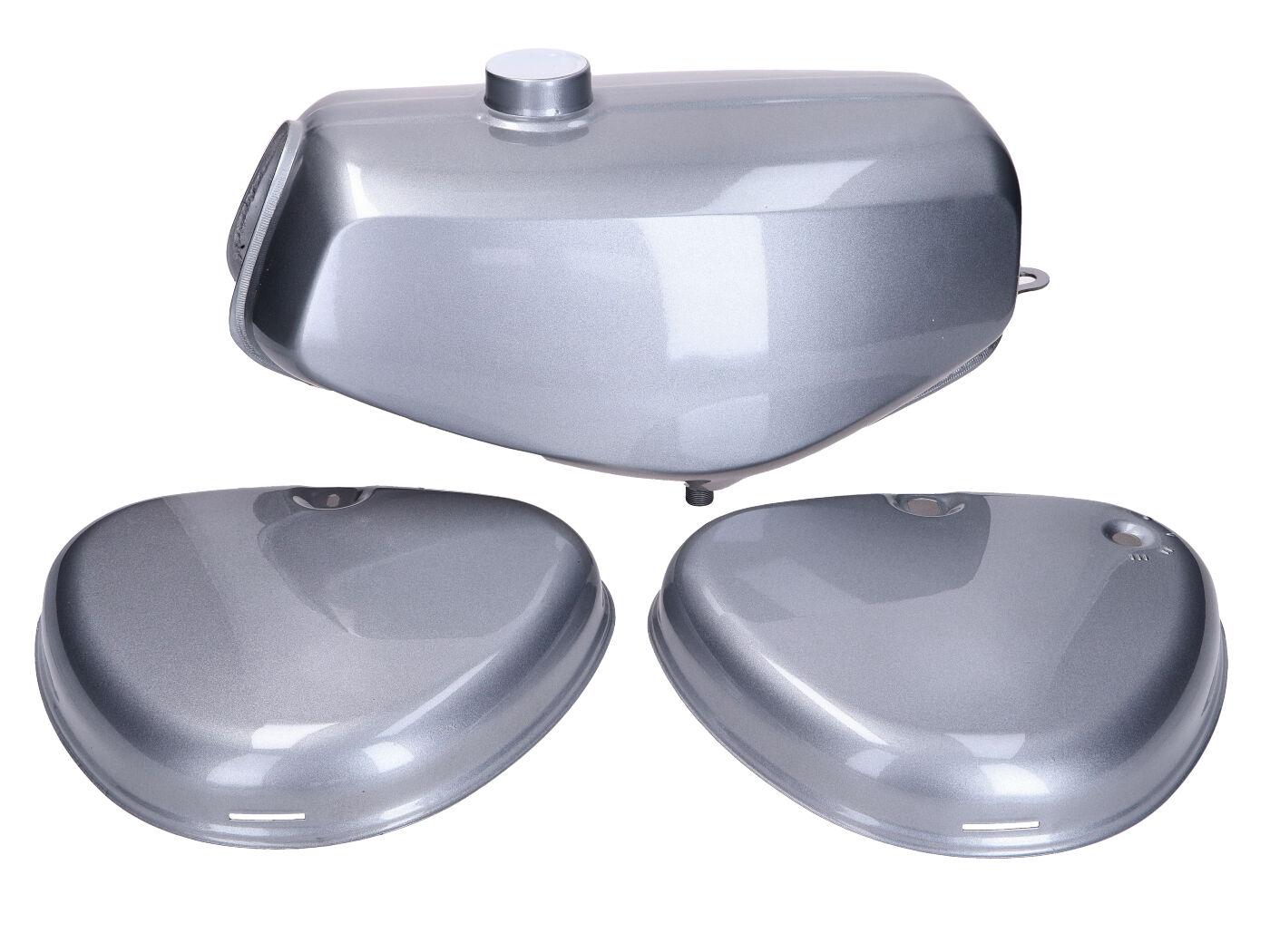 Diverse / Import B-zboží palivová nádrž a sada bočních krytů, stříbrná, pro Simson S50, S51, S70 49098-B
