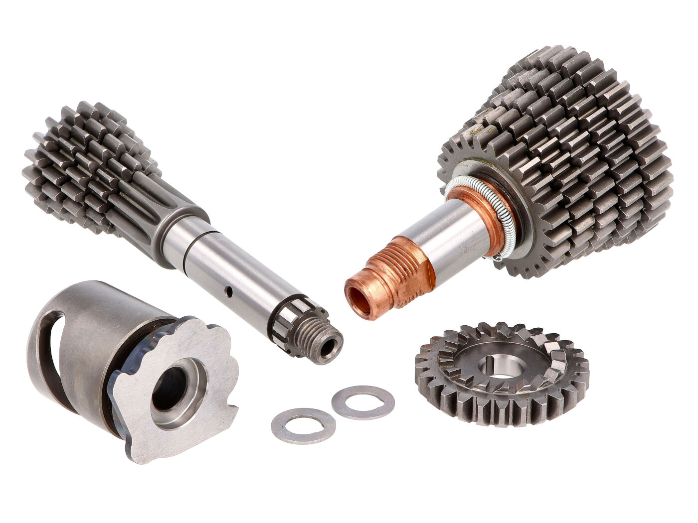 Převodovka 5stupňová Schmitt Sportfreund kompletní, 1. rychlost s dlouhým převodem pro Simson S51 M500 M700 STT54540