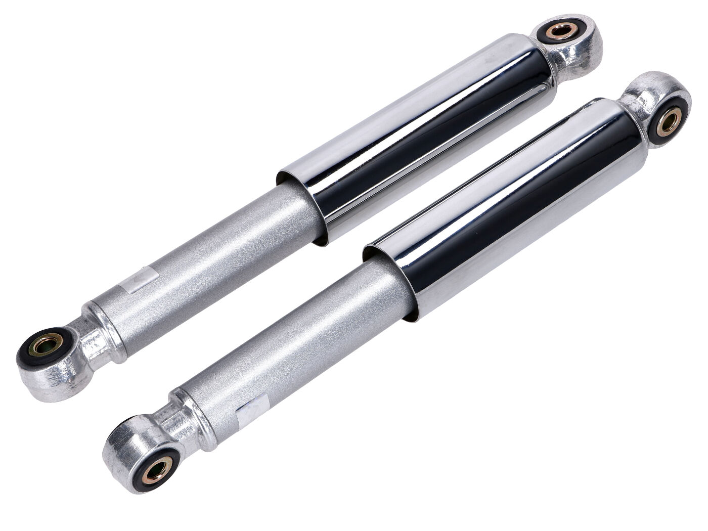 NTS Parts Chromovaný tlumič pérování 275 mm, pouzdro 8 mm pro Zündapp, Kreidler, Hercules, Puch, Simson MG00025248