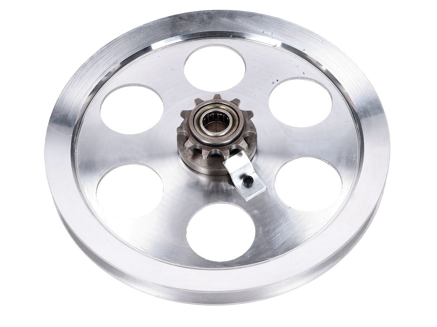 Diverse / Import Řemenice hliníková 215 mm 6 děr s pastorkem 11 zubů pro Peugeot 103 MG00094358