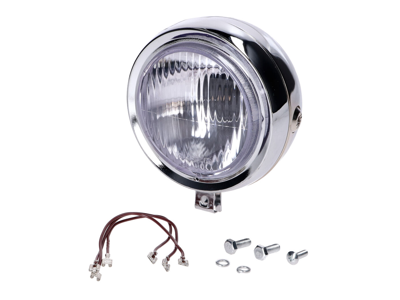 Diverse / Import Vložka světlometu chrom kulatá 6V 15W 130 mm pro moped, moped, mokick MG00005139