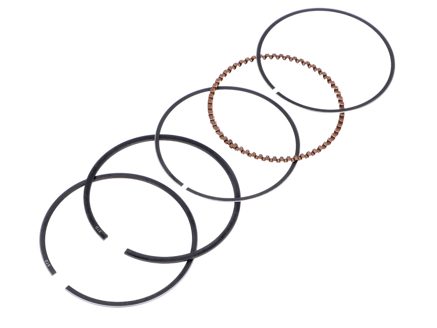 Sada pístních kroužků Naraku 125cc 52mm pro Yamaha X-Max, YZF, WR, MT, Beta RR, Fantic, Rieju 125 YI-3 NK600.67.2