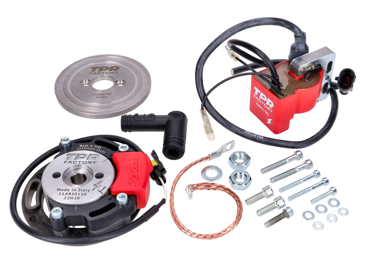 Top Performances Sada zapalování s vnitřním rotorem TPR Factory D=58 mm pro Minarelli AM6, Aprilia, Beta, Derbi, Peugeot, Rieju, Yamaha TP-99ARI0100