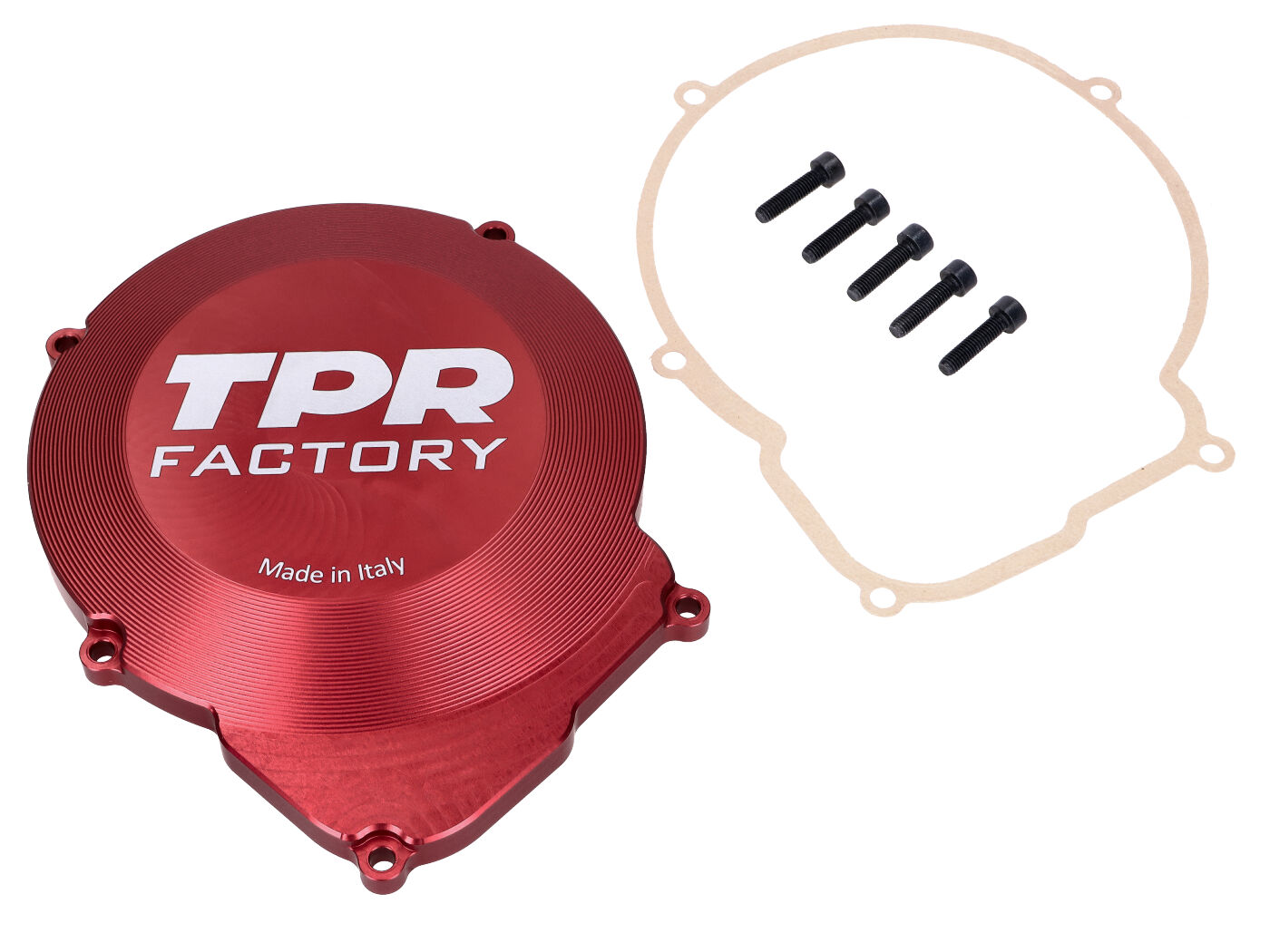 Top Performances Kryt zapalování TPR Factory na skříni motoru, červený, pro Minarelli AM6 50cc LC, Aprilia RS, Beta RR, Peugeot XPS TP-99CAAM010R