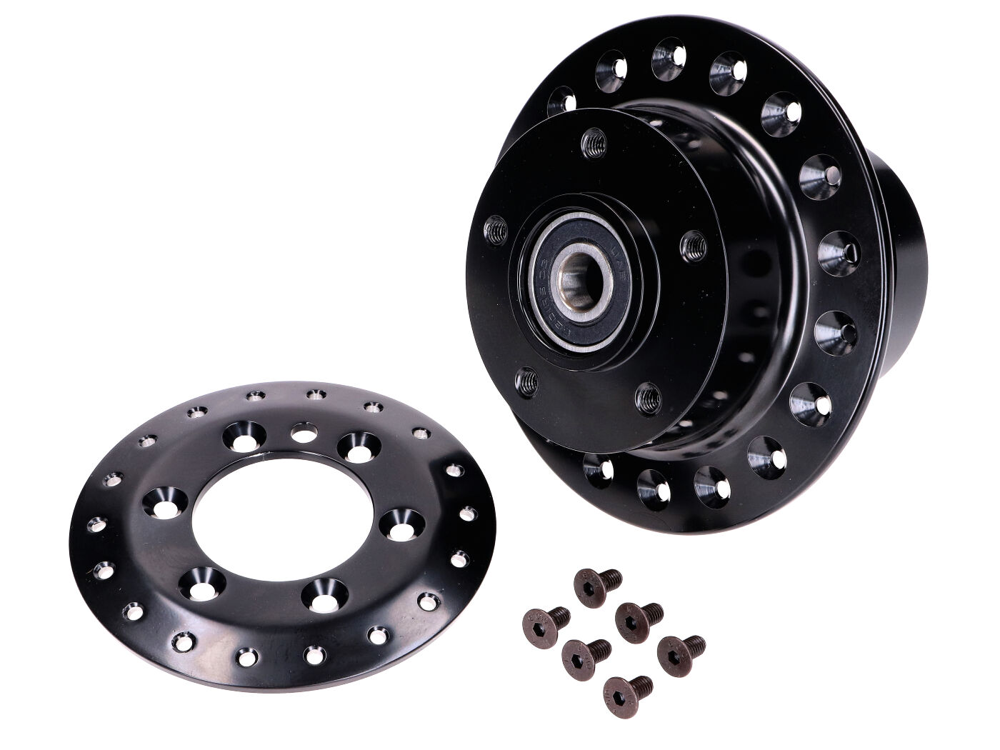 Schmitt Náboj kola pro přední kotoučovou brzdu, černý, pro Simson S50, S51, S70, S53, S83 Enduro 54891