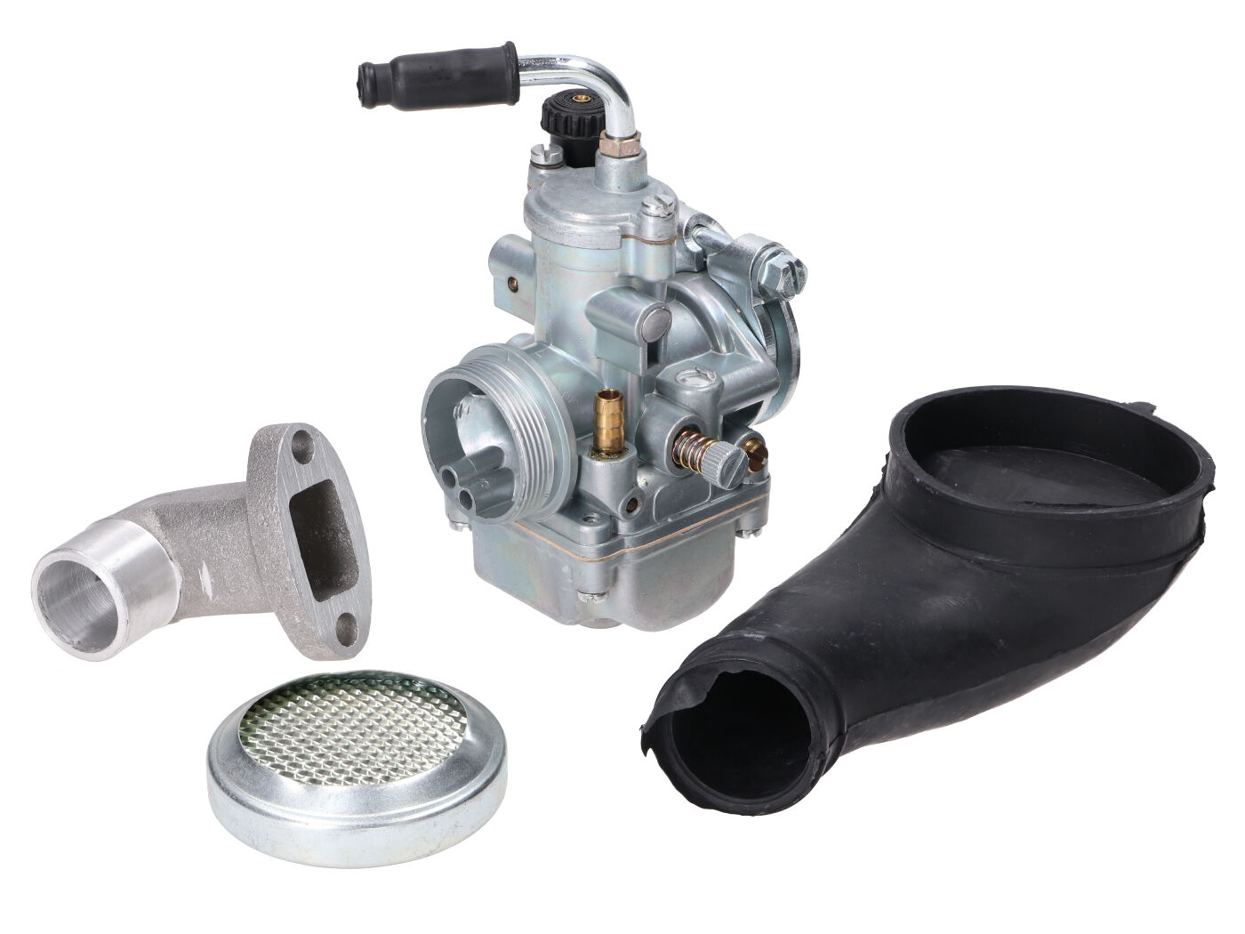 Diverse / Import Karburátor 19,5 mm tuningová sada s přírubou, gumou a vzduchovým filtrem pro Puch Maxi MG00061123