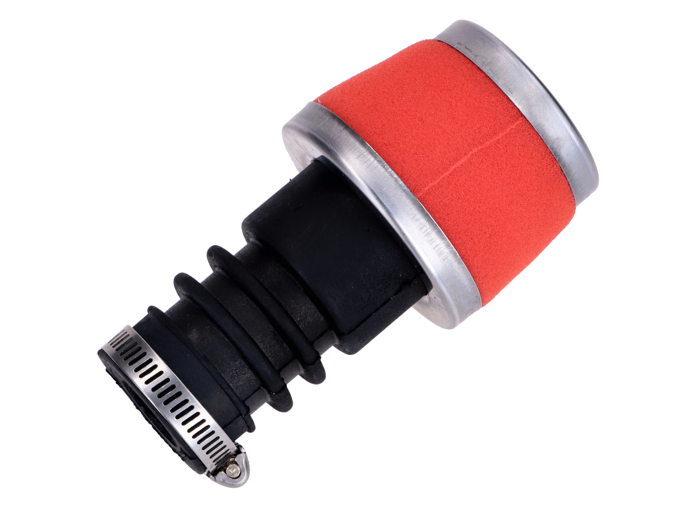 Diverse / Import Vzduchový filtr Powerfilter červený 18–28 mm 60×115 mm pro 15 mm Bing pro Puch Maxi, Zündapp, Hercules, Kreidler, Sachs MG00061177