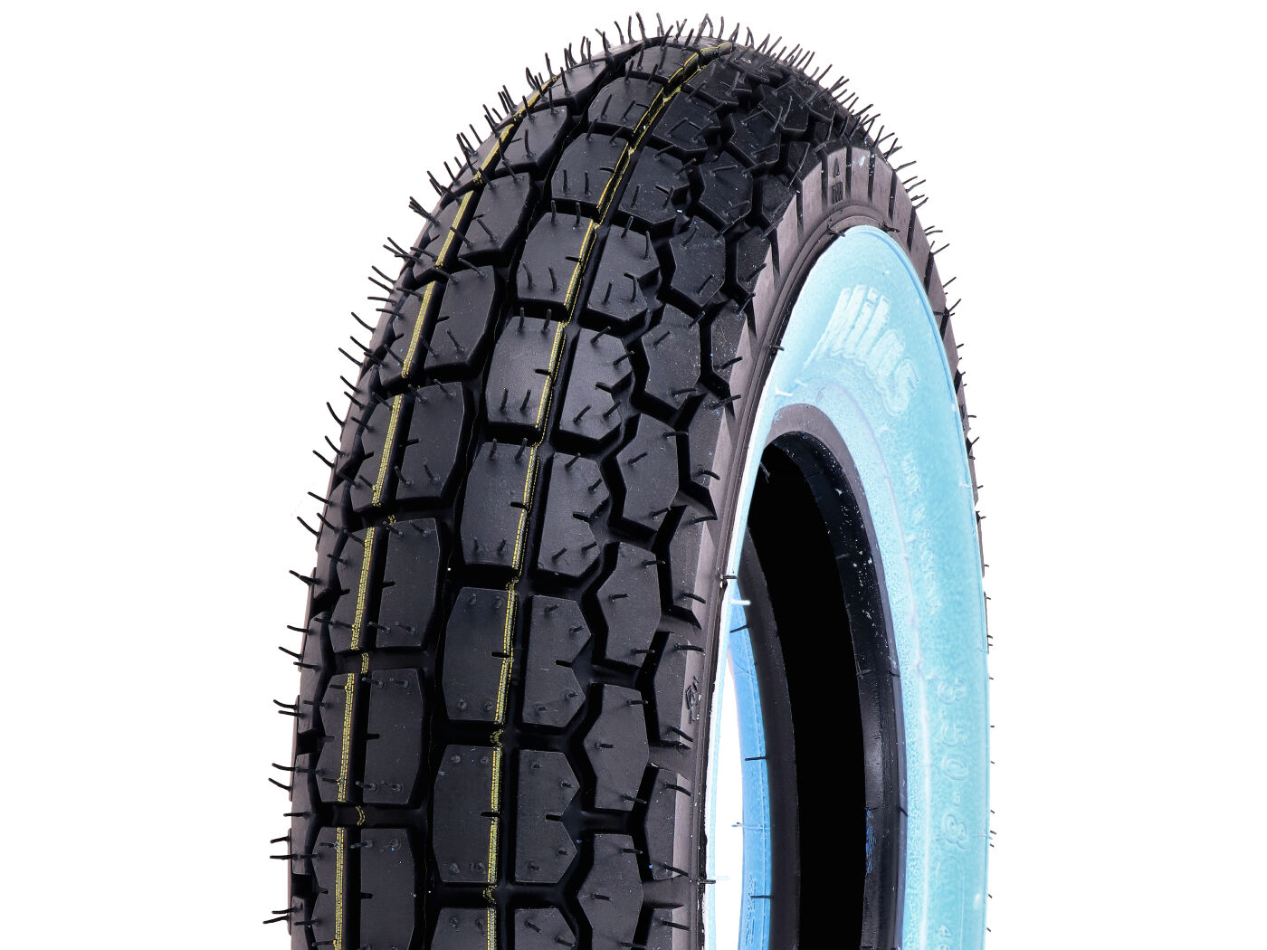 Pneumatiky Mitas B13 3.50-8 46J TT s bílým bokem pro Vespa 125/1, Triumph Tessy MG00021577