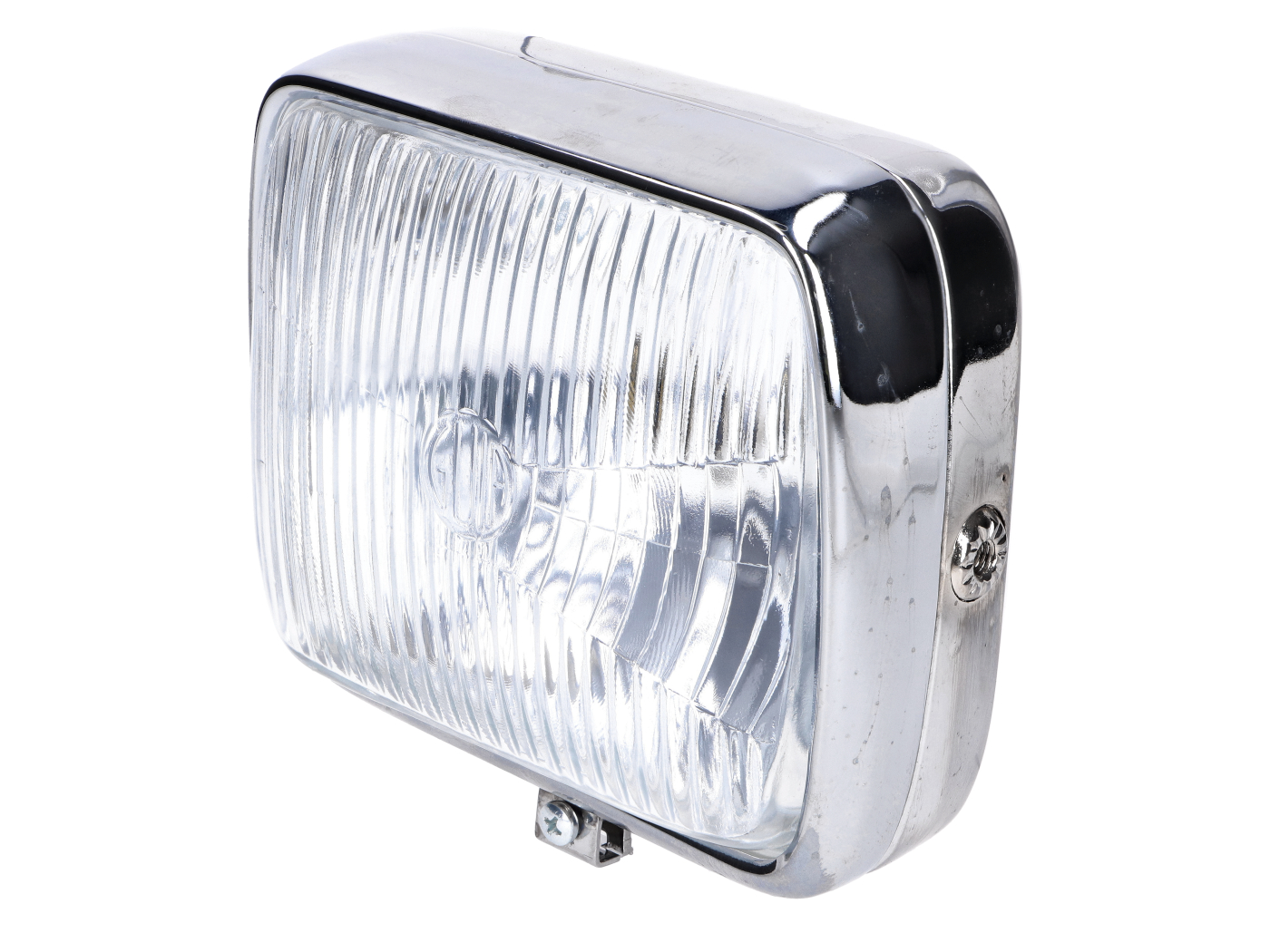 Diverse / Import Přední světlomet obdélníkový 18 cm chrom pro moped, moped, mokick MG00005104