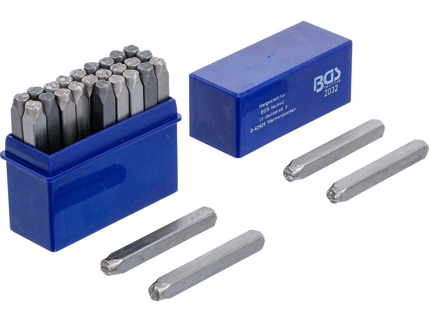 BGS technic Sada raznic písmen 5 mm DIN 1451 27dílná