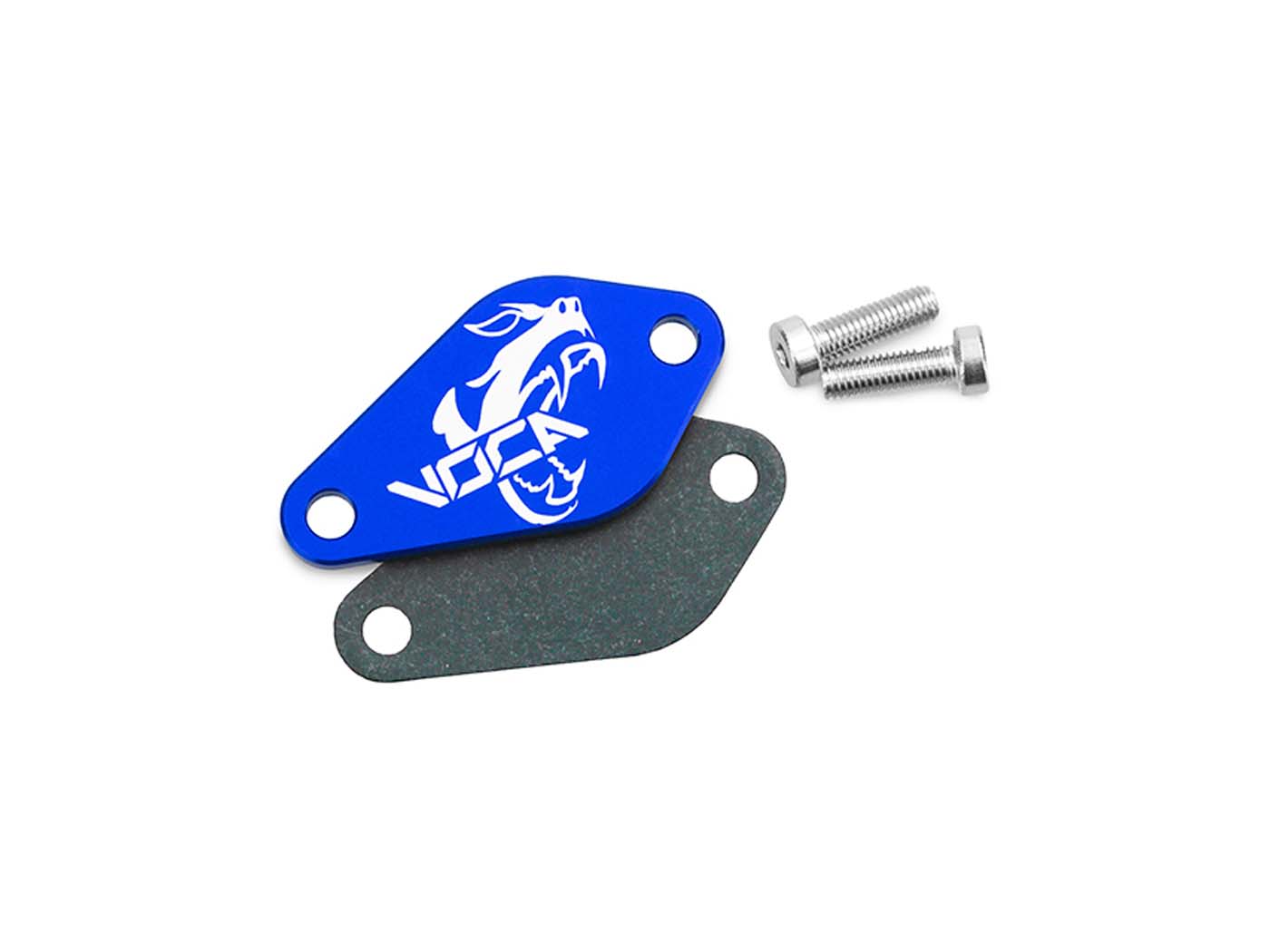 Voca Racing Kryt olejového čerpadla VOCA Style modrý pro Minarelli AM6, Derbi EBE, EBS, D50B VCR-SD70000/BL