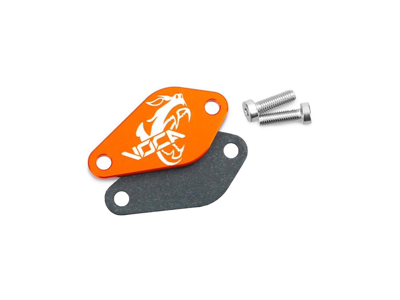 Voca Racing Kryt olejového čerpadla VOCA Style oranžový pro Minarelli AM6, Derbi EBE, EBS, D50B VCR-SD70000/OR