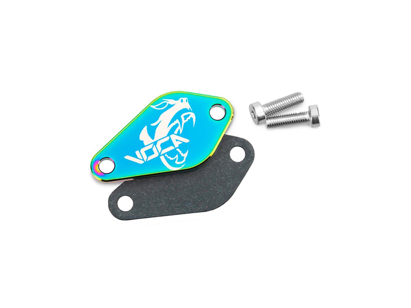 Voca Racing Kryt olejového čerpadla VOCA Style titánový pro Minarelli AM6, Derbi EBE, EBS, D50B VCR-SD70000/TI