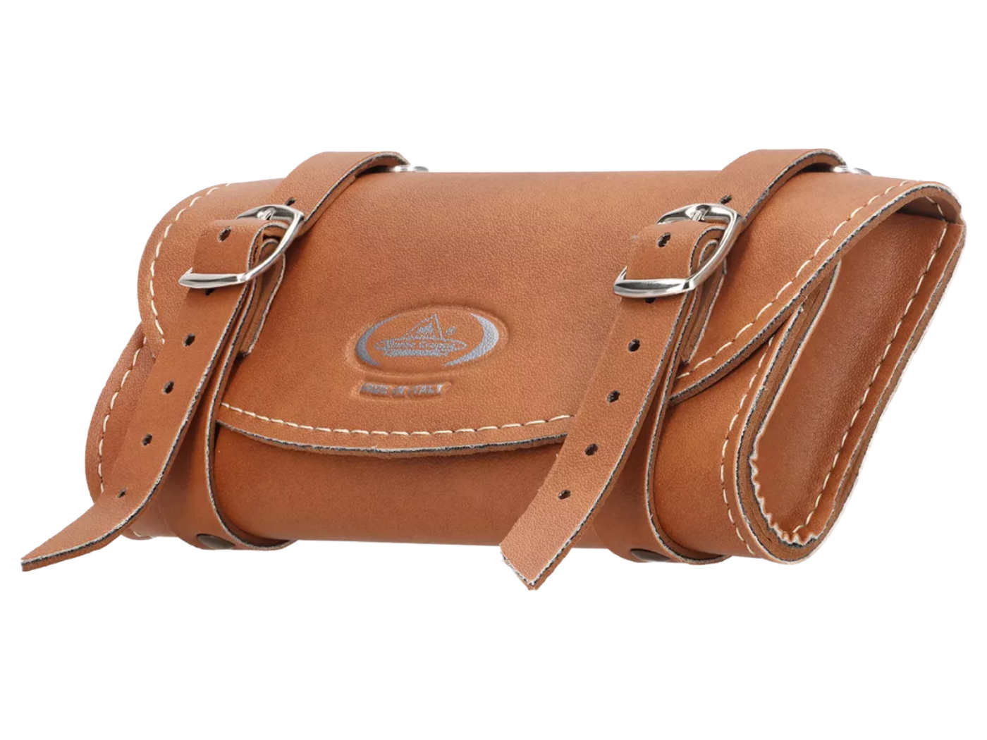 Diverse / Import Brašna na nářadí, sedlová brašna Selle Monte Grappa z hnědé kůže, L=150 mm, pro Piaggio, Vespa Ciao, Si, Bravo, Boxer, Grillo 55156