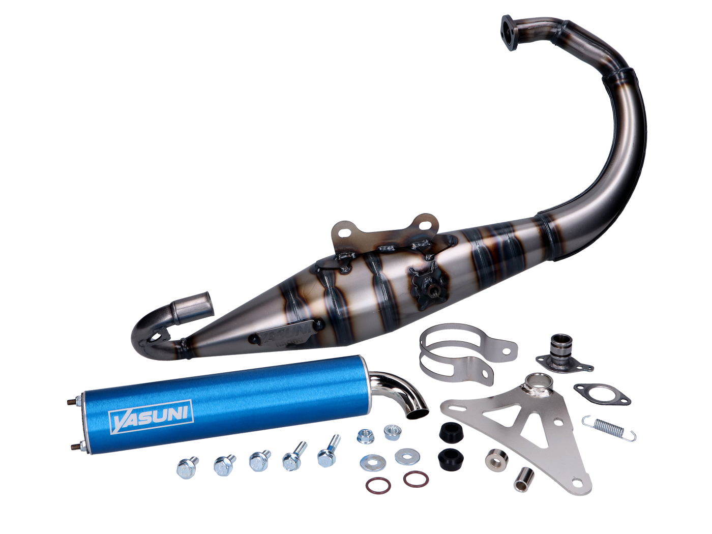 Výfuk Yasuni R-PRO modrý pro Minarelli vertical YA307A-RPRO