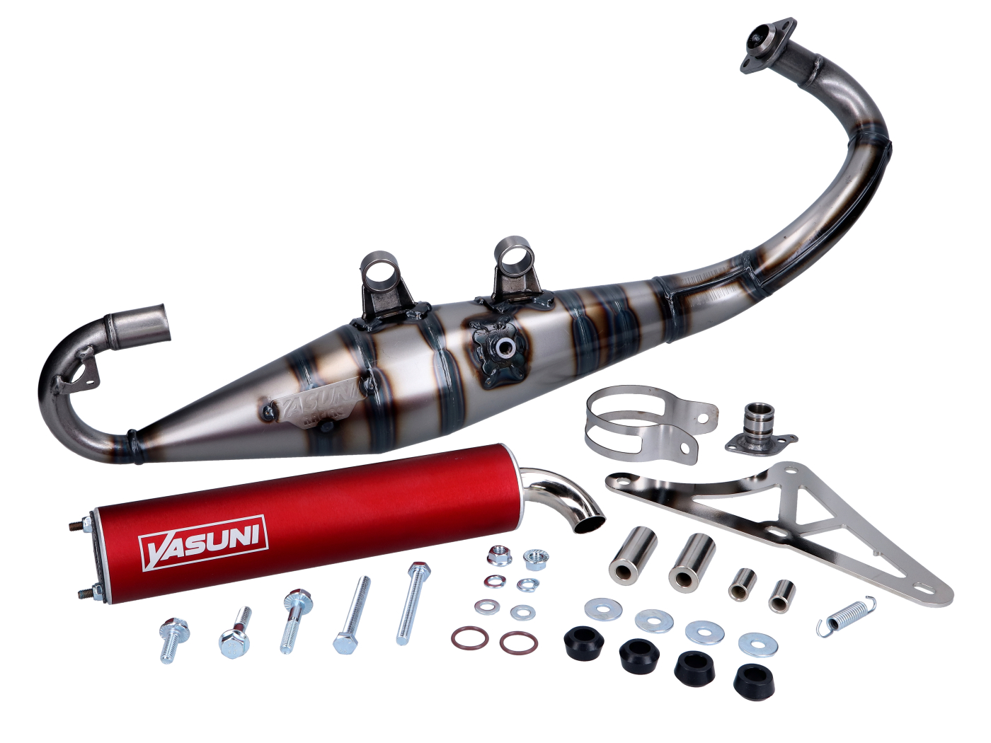 Výfuk Yasuni R-PRO červený pro Piaggio YA420R-RPRO