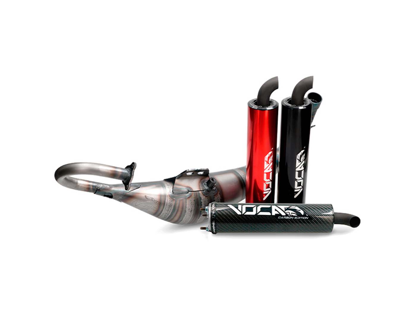 Voca Racing Výfuk Voca Combat 70ccm pro Minarelli horizontal, Adly, Aprilia, Benelli, Beta, CPI, Italjet, Keeway, Malaguti, MBK, PGO, Yamaha VCR-RD40166.00.BDY