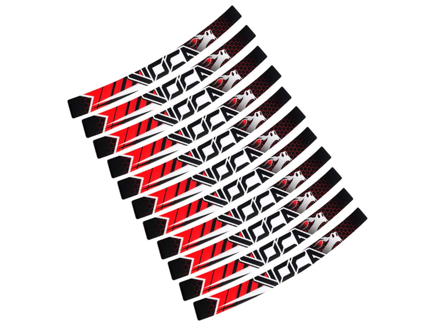 Voca Racing Sada samolepek na ráfky Voca Bestia červená pro Rieju MRT 50cc VCR-SD-KIT-WHEELS/RE