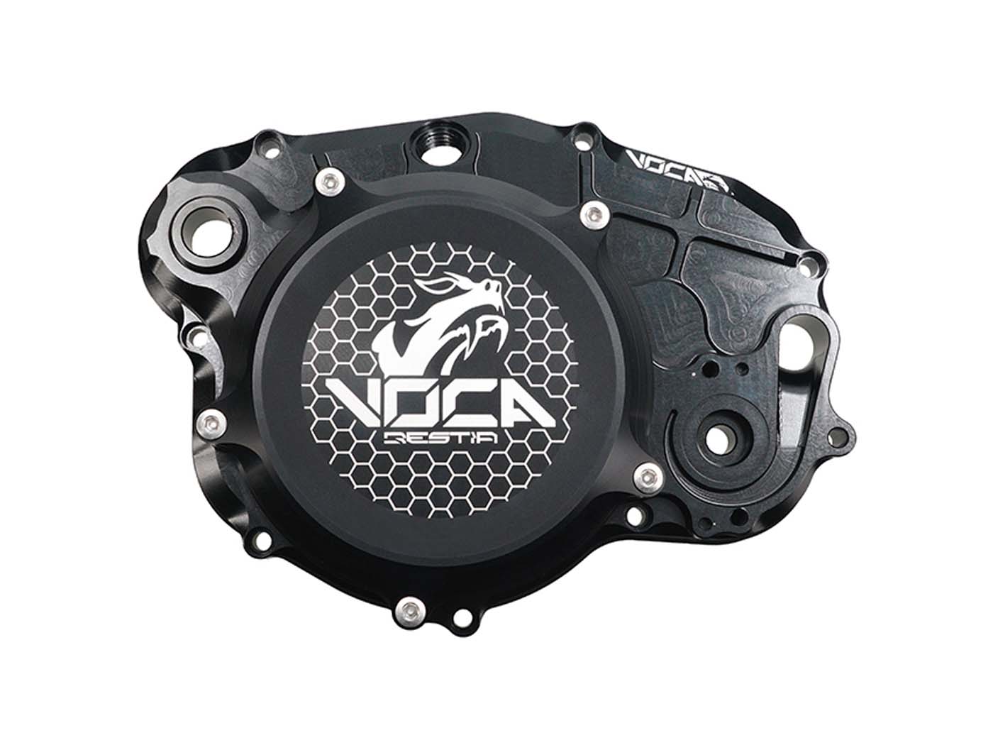 Voca Racing Kompletní kryt spojky Voca CNC černý pro Minarelli AM6 VCR-RD19188.COVER.1