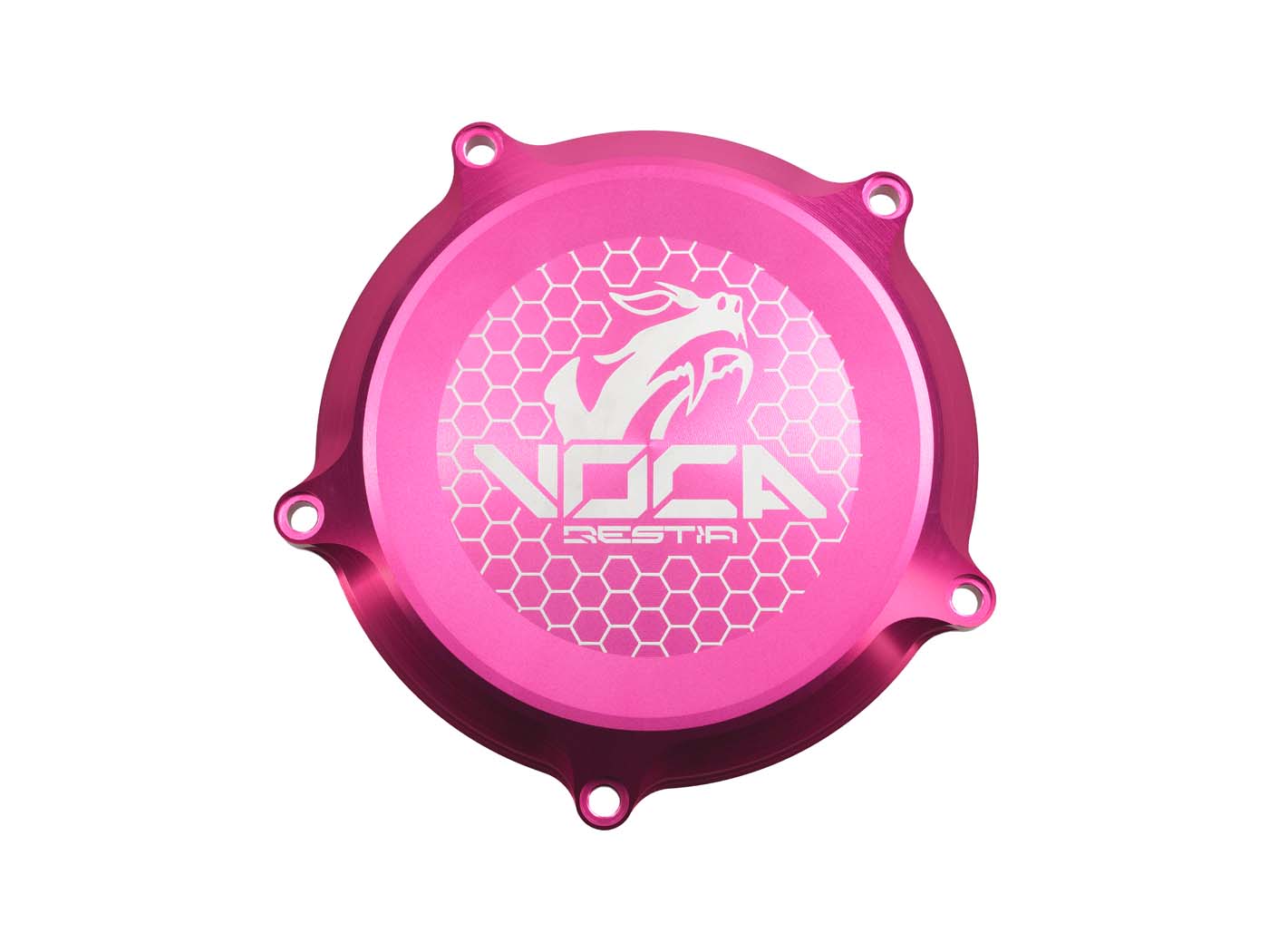 Voca Racing Kryt víka spojky Voca CNC růžový pro Minarelli AM6 VCR-RD19188COVER3/PI