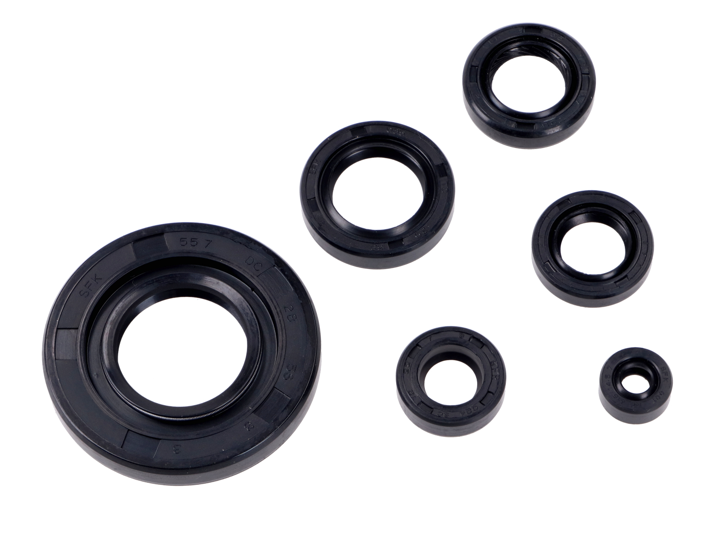 Diverse / Import Sada gufer 6dílná černá pro Honda MT 5, 50, MB, MTX, MBX 80 MG00063124