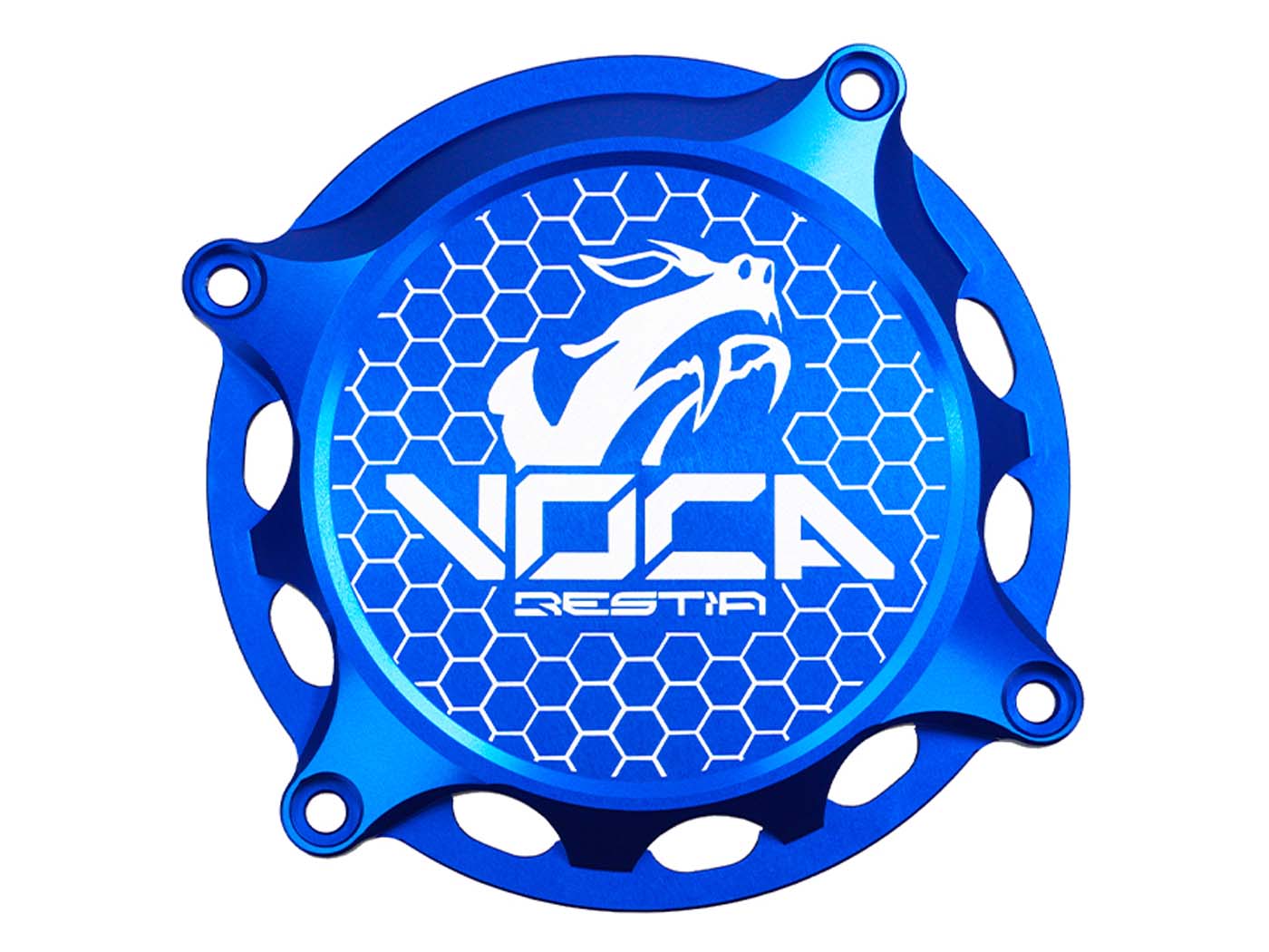 Voca Racing Kryt zapalování Voca CNC modrý pro Minarelli AM6 VCR-RD10188COVER2/BL