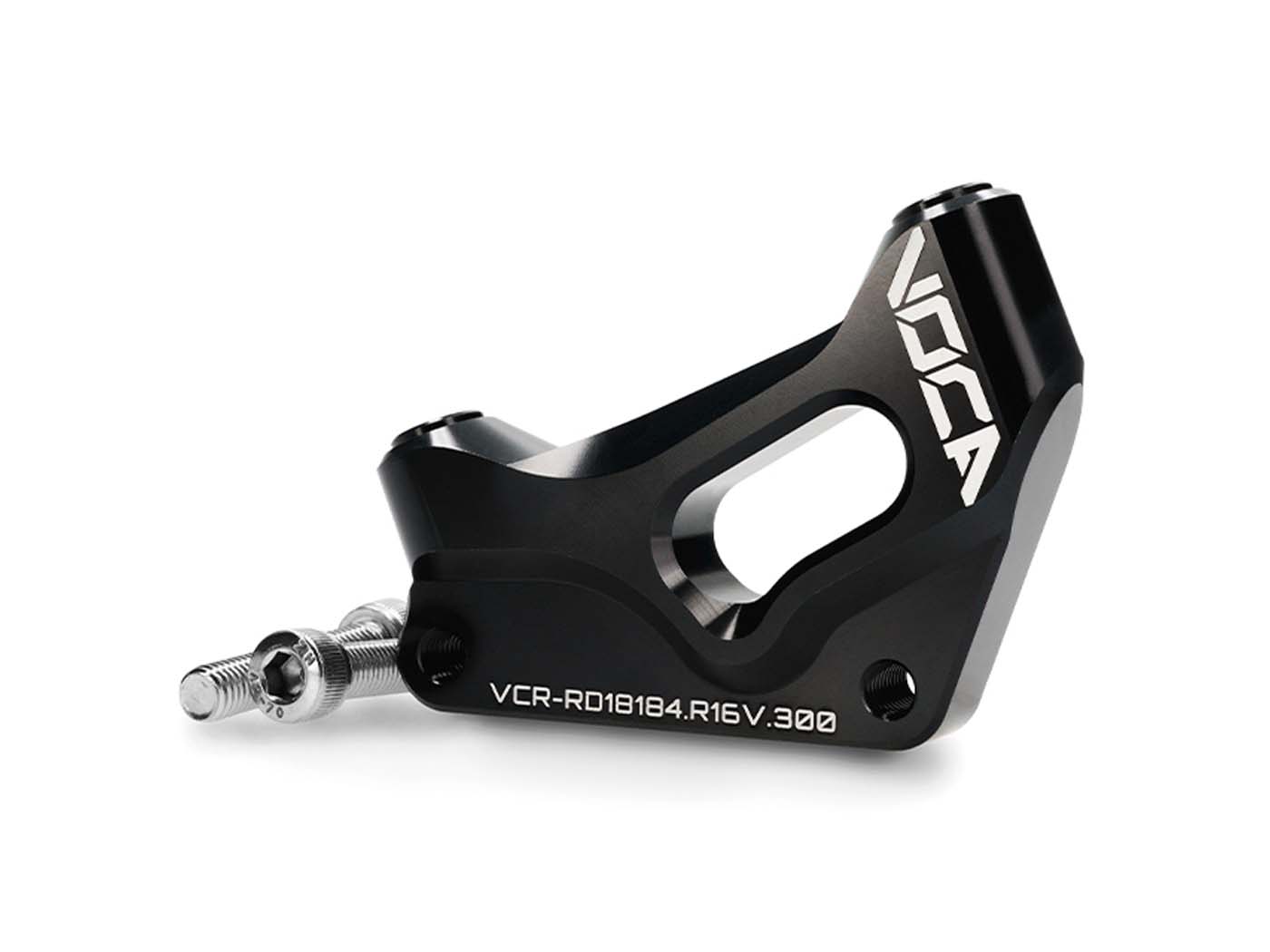 Voca Racing Adaptér brzdového třmenu Voca pro 300 mm brzdový kotouč, černý, pro Sherco 50 VCR-RD18184.R16V.300
