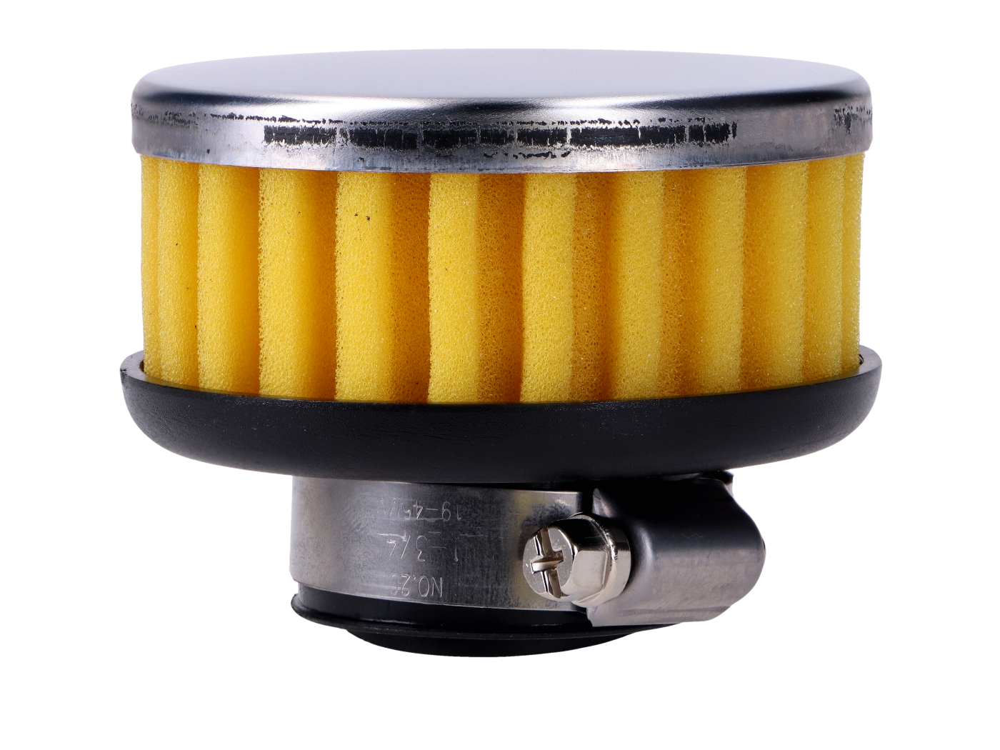 Diverse / Import Vzduchový filtr 28-35 mm rovný 80 x 58 mm pěnový žlutý pro karburátor Bing, Puch Maxi MG00061148