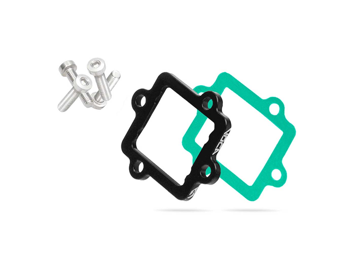 Voca Racing Distanční podložka / deska membránového bloku Voca CNC 5 mm černá pro Minarelli horizontal VCR-RD13.SPC.166/BK