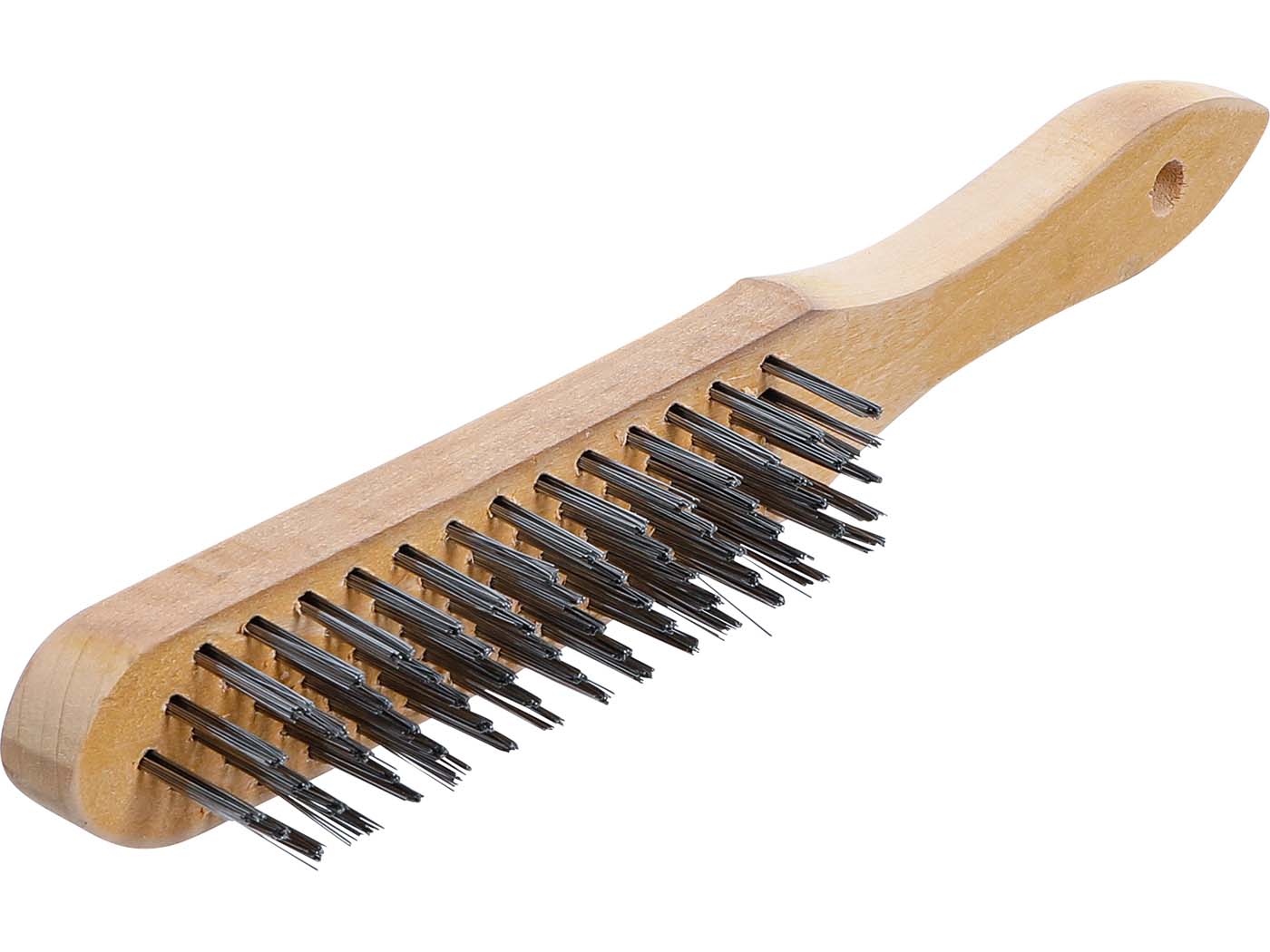 BGS technic Drátěný kartáč 5řadý s dřevěnou rukojetí