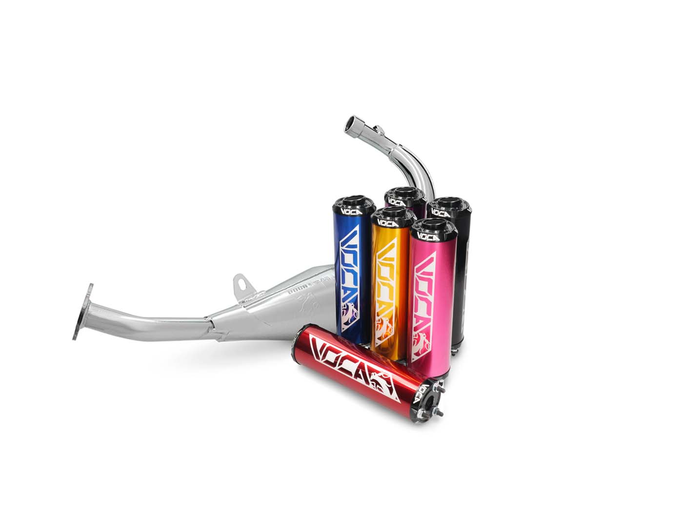 Voca Racing Výfuk Voca Chrome 50/70 ccm pro Minarelli AM6 VCR-RD15188