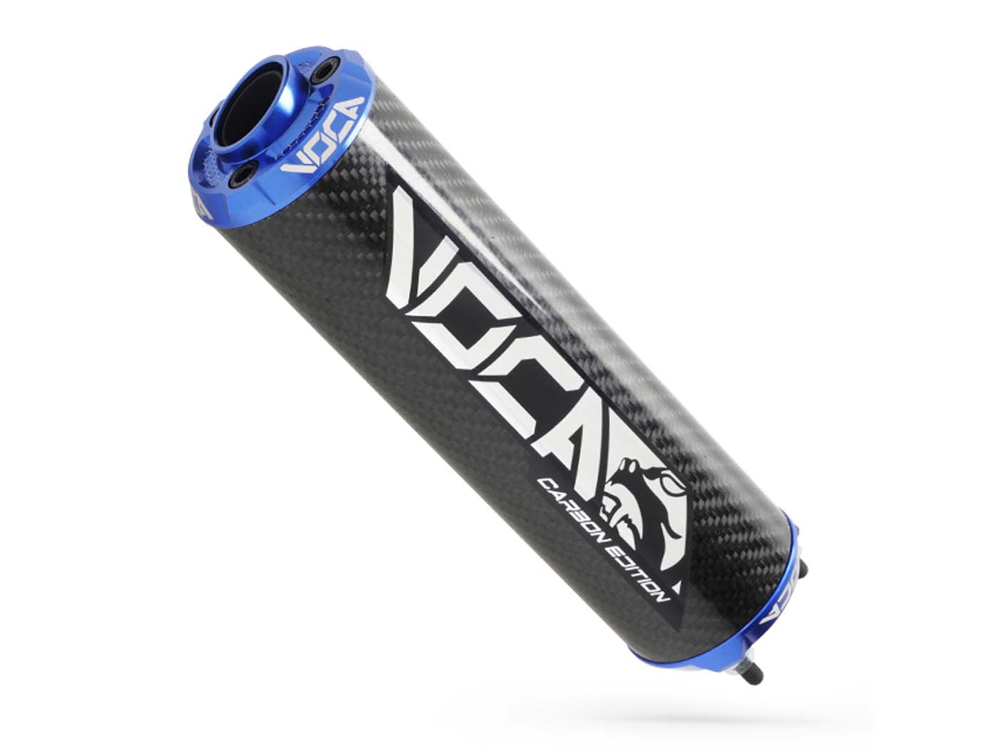 Voca Racing Zadní tlumič výfuku VOCA Carbon - CNC koncovka modrá VCR-RD30400/CABL