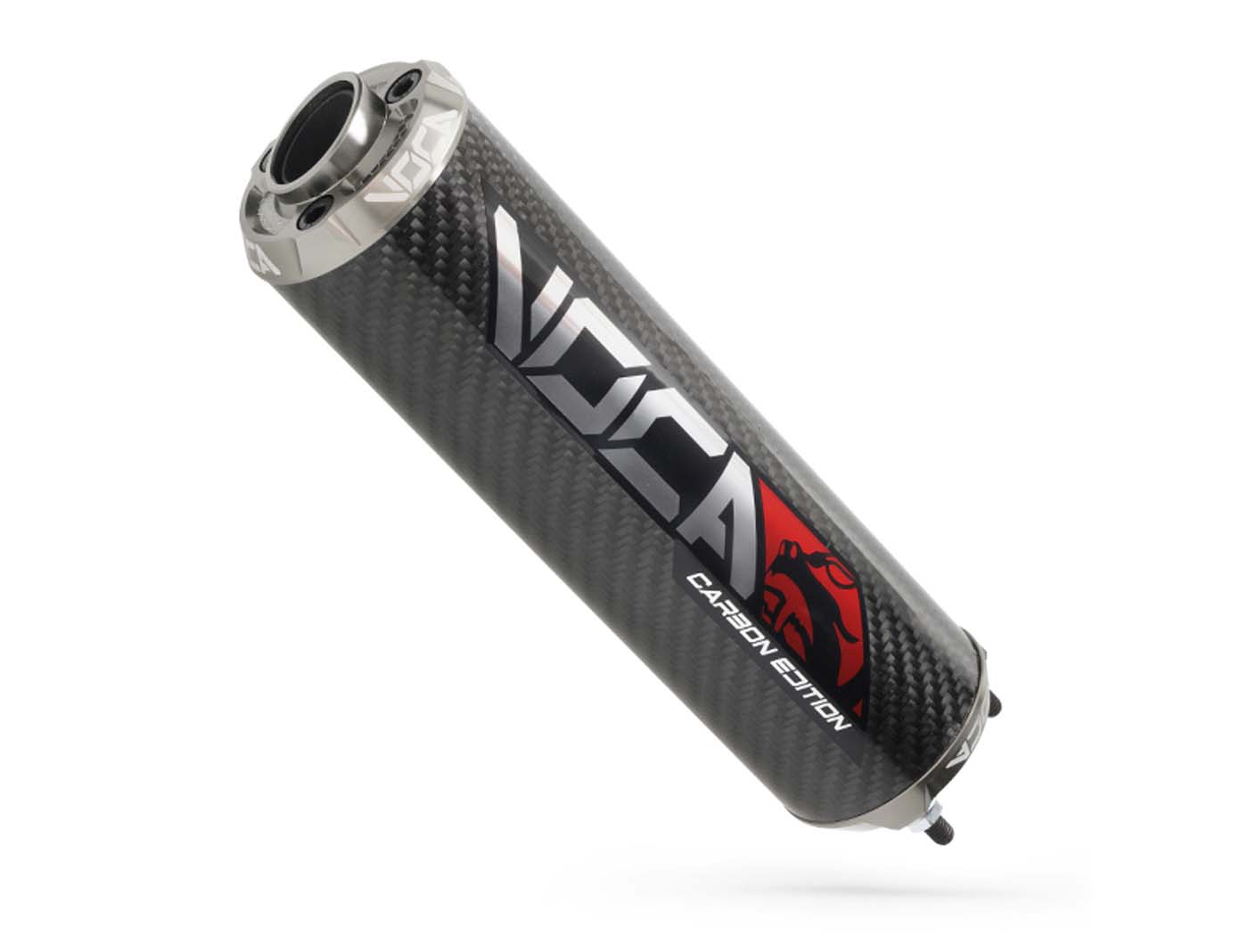 Voca Racing Koncový tlumič výfuku VOCA karbon - CNC koncovka šedá VCR-RD30400/CAAL